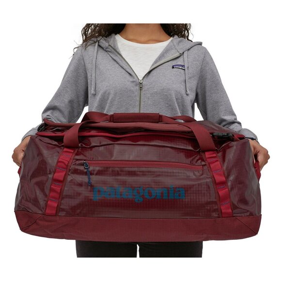 EUC Patagonia 55L Black Hole Duffel Bag Pack Gloss dark WAX RED duffle - Picture 6 of 12